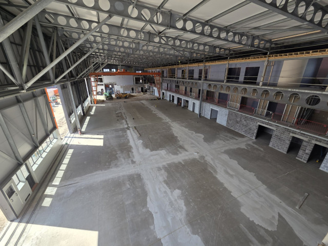 helioperations hangar portland interior mezzanine view