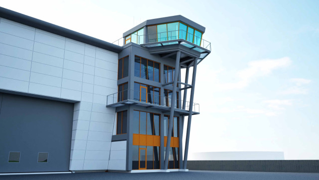 helioperations hangar portland render control tower