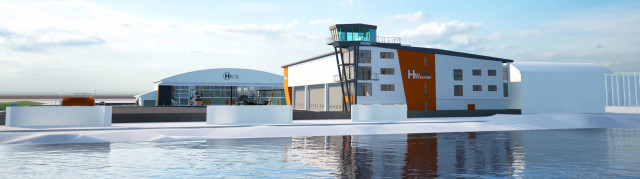 helioperations hangar portland render harbour view