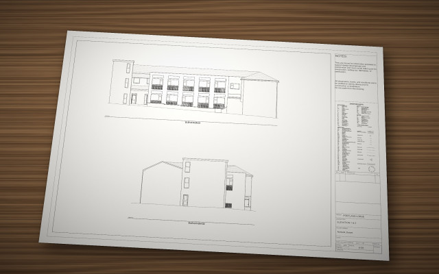 portland lodge hotel dorset elevations 01 03 printed drawing