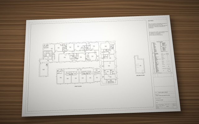 portland lodge hotel dorset first and second floor plans printed drawing