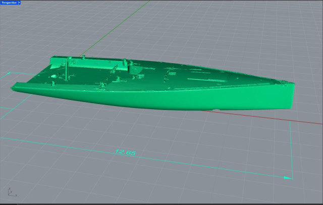 tschuss fast 40 yacht laser scan deck model rhino